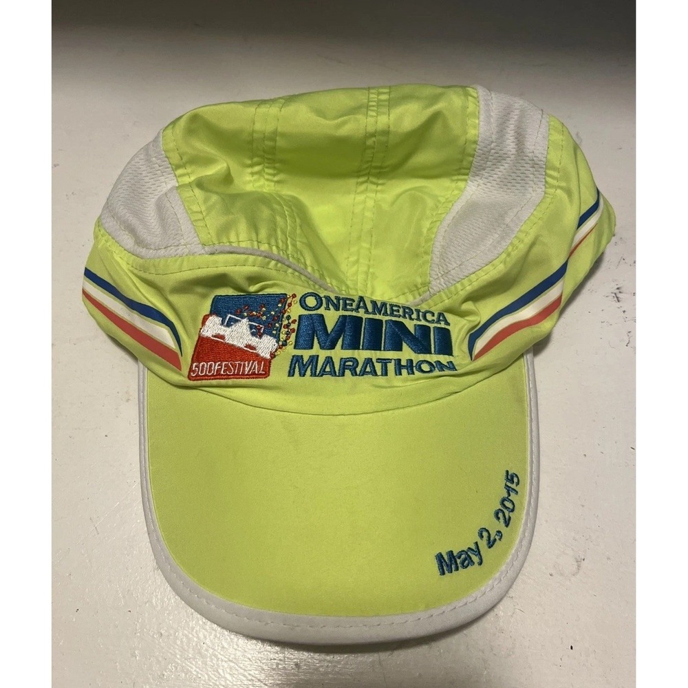 One America Indy 500‎ Mini Marathon Cap Hat Green 2015 Embroidered Logo
